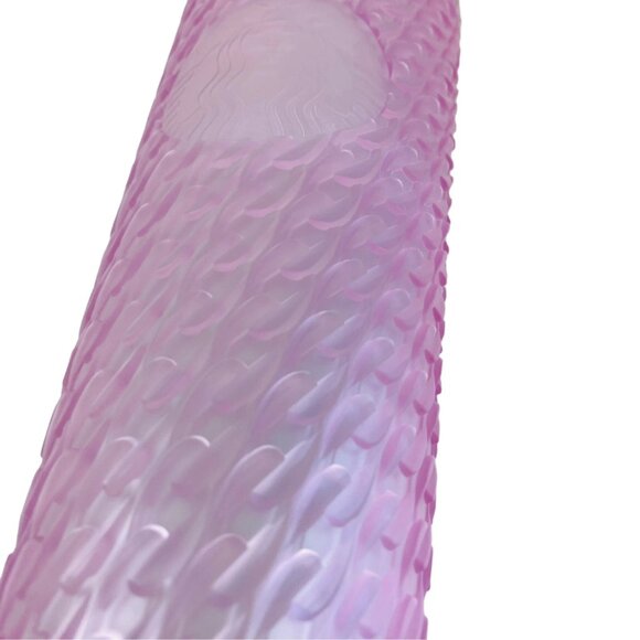 Starbucks Drink Light Pink Wave Cold Venti Refresher Coffee Tumbler Cup New 24oz - Picture 3 of 5